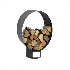 Estante para Leña de Hierro de la Mejor Calidad en Color Negro, para Interiores y Exteriores, a Precios Accesibles - Product Image 1