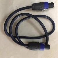 Connecteur mâle Speakon 4 pôles NL4FC, câble audio pour haut-parleur avec noyau en cuivre de 1 m, adaptateur pour amplificateur, système PA, équipement de scène DJ