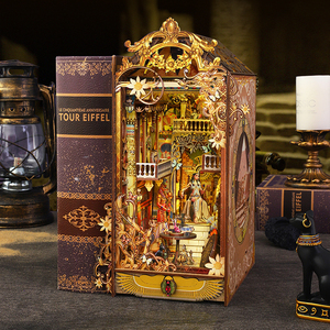 Escena de Librería Vintage Egipcia de Madera para Armar, Miniatura 3D de Casa de Muñecas, Decoración para Estante, Regalo de Cumpleaños - Product Image 5