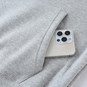 430gms Sweat à capuche en polaire lourde Multicolore Sweats à capuche unis Impression bouffante personnalisée Hommes Sweats à capuche en coton épais - Product Image 6