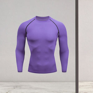 Camisetas Deportivas Ajustadas de Manga Larga para Hombre, Transpirables, para Gimnasio, Entrenamiento de Baloncesto, Otoño - Product Image 3