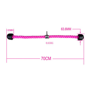 Nouvelle <span class=keywords><strong>corde</strong></span> de tirage rose pour machine à câble de fitness, <span class=keywords><strong>corde</strong></span> de triceps en nylon robuste pour salle de sport - Product Image 3