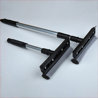 DS1986 Outil de nettoyage de vitres Raclette de fenêtre de voiture avec longue poignée Raclette de douche pour porte en verre de douche Raclette de fenêtre télescopique