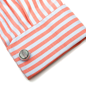 Boutons de manchette de haute qualité, très vendus, boutons de manchette créatifs pour hommes avec un design floral vert en forme d'engrenage, boutons de manchette haut de gamme - Product Image 5