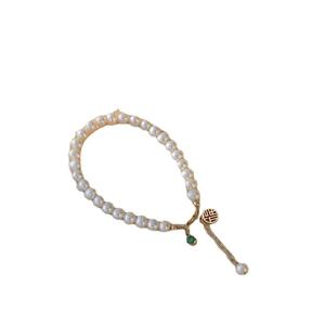 Bracelet en émeraude d'eau douce de 5-6 mm plaqué or 14 carats de la marque Fu simple et généreuse de Zhuji Pearl, bracelet de charme tendance pour femmes - Product Image 5