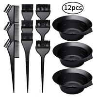 Salon professionnel teinture couleur brosse à cheveux teinte bol avec Logo Kit de coloration cheveux teinture mélange brosse et bol ensemble pour la couleur des cheveux
