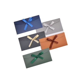 Enveloppes en papier personnalisées, sac enveloppe cadeau imprimé avec ruban nœud papillon pour <span class=keywords><strong>faire</strong></span>-<span class=keywords><strong>part</strong></span> de <span class=keywords><strong>mariage</strong></span> - Product Image 1
