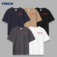T-shirt LAYENNE personnalisé avec logo, séchage rapide, été, uni, vente en gros, 320G coton, pour homme, idéal pour l'extérieur