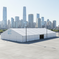 Tentes de stockage industrielles semi-permanentes de grande taille pour l'extérieur, tente d'entrepôt à structure en aluminium pour les expositions