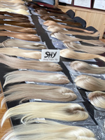 SHY Topper capillaire à clipser, base mono, cheveux Remy chinois, couleur naturelle, faible densité, aspect naturel, marque privée