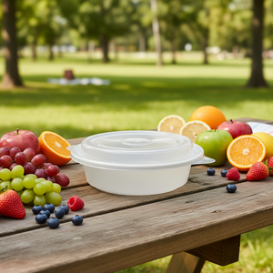 <b>Stackable</b> Disposable PP Plastic <b>Food</b> <b>Container</b> with Clear Lids Reusable Microwaveable Lunch Box for Home and Office <b>Food</b> <b>Storage</b> - Product Image 1