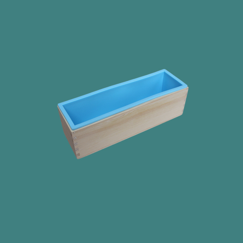 Coffret en bois + moule intérieur bleu
