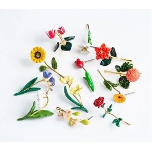 Japanese Women's Beautiful Jewelry Flower Wholesale Bulk Fashion Earrings