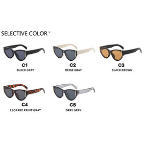 Korean Version Retro One-Piece Slimming Cat-Eye Sunglasses High Quality Rimless with UV400 Lenses Featured on Tiktok Xiaohongshu - Product Image 5
