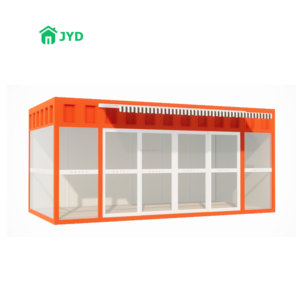 Junyaoding <span class=keywords><strong>prefab</strong></span> di động cửa hàng tiện lợi khung thép bánh sandwich Bảng điều chỉnh văn phòng xây dựng cho trung tâm mua sắm kiosk gian hàng nhà gỗ biệt thự - Product Image 4