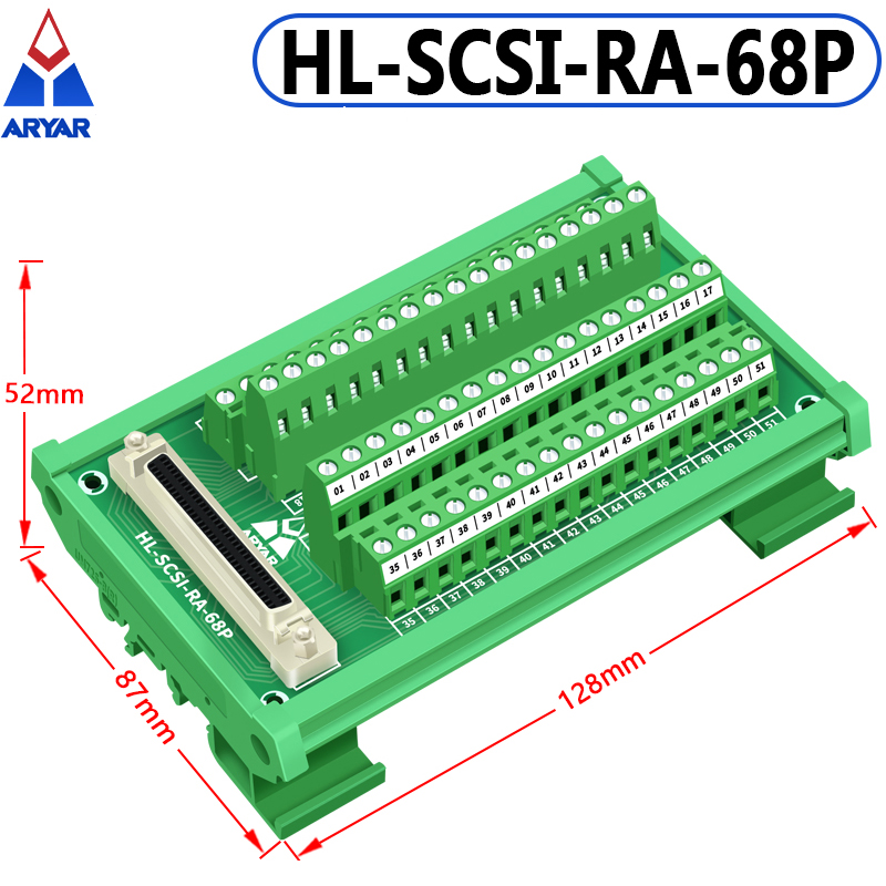 ぴこ SCSI68 SCSI 68ピン端子ブロックボード68ピンハーフピッチ/0.05
