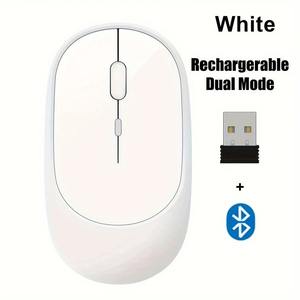 Ratón Recargable de Modo Dual, Bluetooth 5.2 y 2.4G, USB, Silencioso, Inalámbrico, para Computadora, Portátil, Tableta, Macbook - Product Image 3