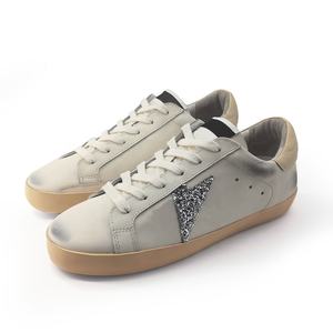 Scarpe da Donna di Alta Qualità GG in Pelle Genuina con Cristalli <span class=keywords><strong>Argento</strong></span>, Suola in Gomma, Sneakers e Mocassini con Tacco a Stella - Product Image 4