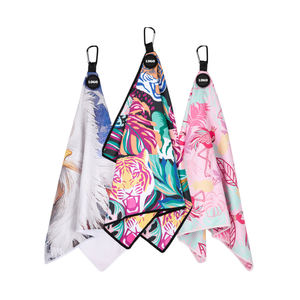 Serviette de golf en microfibre gaufrée personnalisée, nouveauté, vente en gros d'usine, serviette de golf magnétique de haute qualité - Product Image 1