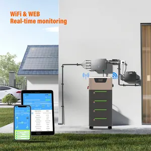 Inverter tenaga surya Hybrid Off Grid, sistem daya surya 5000W 5kW 10kW 20kW biaya sistem energi Panel surya untuk rumah di Eropa