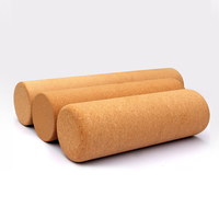 Rouleau de massage professionnel en liège naturel solide personnalisé pour le yoga, la remise en forme, la relaxation musculaire, les jambes fines, unisexe, dos, 30-45 cm