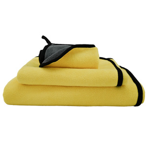 Serviette de lavage auto en microfibre double face, épaisse et absorbante, pour le nettoyage des voitures, sur mesure, couleur grise - Product Image 3