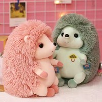 Peluche douce en coton, hérisson rose de dessin animé, 23 cm, jouet en peluche mignon, cadeau pour enfants