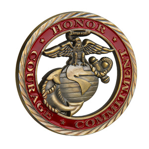 Moneda Conmemorativa Retro de Metal con Relieve Hueco, Temática <span class=keywords><strong>Honor</strong></span> y Coraje, Adorno de Recuerdo, Herencia del Credo - Product Image 2