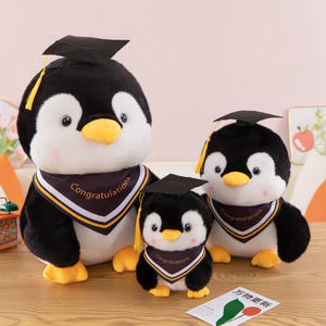 Pingüino de peluche <span class=keywords><strong>Dr</strong></span>. Panda con sombrero de peluche para estudiantes, regalo de graduación, juguete de pingüino Panda de graduación suave - Product Image 3