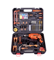 Juego de Herramientas Manuales Profesionales Naranja de 117 Piezas, Kit de Herramientas Eléctricas Inalámbricas para Bricolaje, Portátil, Certificado MSDS, OEM, Superventas