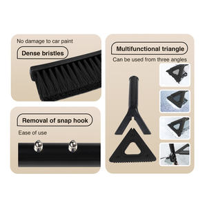 Pelle à neige Db avec grattoir à glace, manche télescopique noir D0100H5U7D2 pour dégivrage de voiture - Product Image 4