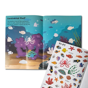 Kid Brain Games Sticker Paint Book by Ocean Kingdom Magical Creatures Sticker Educativo Sticker Book Custom - Product Image 2