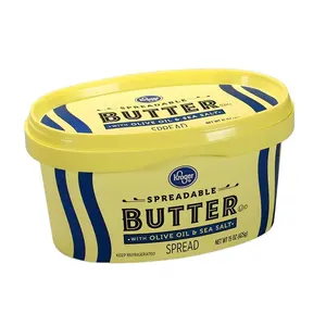 30 once di burro Kroger contenitore di margarina 900ml di plastica IML contenitori di burro di margarina ovale confezione scatola ovale ma