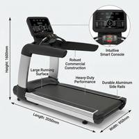 Kommerzielles Laufband mit AC-Motor 3,0 PS 7,0 PS Spitzenleistung Professionelles Fitness-Laufgerät mit 15% automatischer Steigung