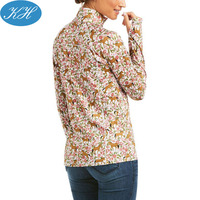 Vêtements d'équitation à Sublimation automatique, couche de Base imprimée de fleurs à manches longues