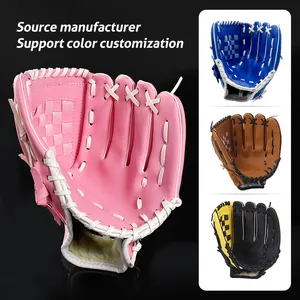 Grosir sarung tangan Baseball kulit PU PVC sarung tangan Baseball kualitas tinggi logo kustom sarung tangan lapangan bisbol dewasa Softball