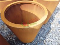 Jardinière en acier Corten Série Métallique, Bac à plantes en acier Corten, Pots à fleurs en acier Corten