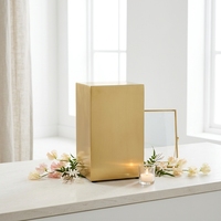 Urna Funeraria Rectangular Alta de Acero Inoxidable Cepillado Clásico con Acabado Satinado para Cenizas de Adultos