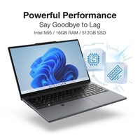 Laptop Ringan Yifang 15,6 inci Intel N95 Quad Core 16GB DDR4 Layar HD Cocok untuk Penggunaan Pribadi Sehari-hari dan di Rumah