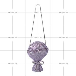 Women Lovely Bouquet Rhinestones Evening <b>Bag</b> Exquisite Floral Faux Diamond Evening <b>Bag</b> for Wedding Engagement Party - Product Image 6