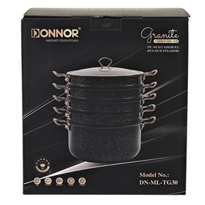 Vaporizzatore antiaderente in alluminio <span class=keywords><strong>a</strong></span> 4 strati con fondo <span class=keywords><strong>a</strong></span> induzione in casseruola da 30 cm per fornelli <span class=keywords><strong>a</strong></span> Gas Set di pentole per cucinare <span class=keywords><strong>a</strong></span> casa - Product Image 2