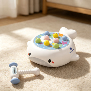 Juguete Educativo con Forma de Ballena, Juego de Golpear Ballenas, Juguete Sensorial de Entrenamiento, Rompecabezas Interactivo para Niños Pequeños - Product Image 6