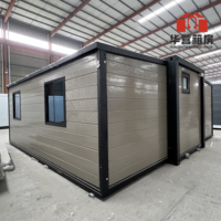 Conteneur mobile préfabriqué de 40 pieds et 20 pieds, maison de conteneur extensible avec toilettes et douche, 3 chambres