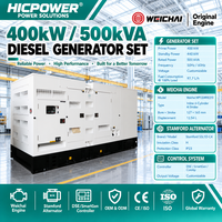 Offre Spéciale Groupe Électrogène Diesel Silencieux Weichai 400 kW 500 kVA Triphasé Refroidi par Eau pour Alimentation Industrielle en Usine