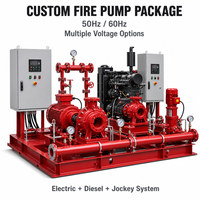 Ensemble de pompe à incendie électrique diesel à tension personnalisée 50Hz 60Hz pour projets à l'étranger