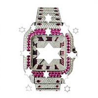 Montre rectangulaire de luxe pour femme en acier inoxydable avec moissanite rose et chiffres romains, mouvement à quartz analogique, montre de mode