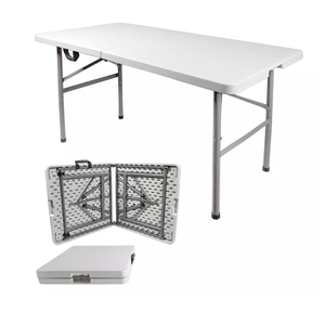 USA DELIVERY Wholesale Folding <b>Table</b> 4FT 5FT <b>6FT</b> 8FT Commercial HDPE Iron Frame Outdoor Banquet <b>Table</b> for Restaurant - Product Image 4