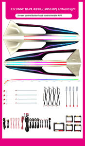 Éclairage ambiant <span class=keywords><strong>intérieur</strong></span> de voiture SJC pour les modèles <span class=keywords><strong>BMW</strong></span> X3/X3 2018-2023, kit de lumière ambiante LED Galaxy 64 couleurs G01/G02. - Product Image 6