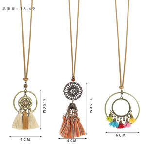 Женское длинное ожерелье в этническом стиле - Product Image 6