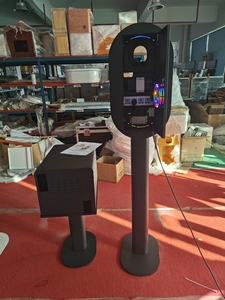 Photomaton ovale pour iPad DSLR avec coque en <span class=keywords><strong>miroir</strong></span> acrylique, étui pour photomaton avec valise de transport, pour fêtes, mariages, événements - Product Image 6